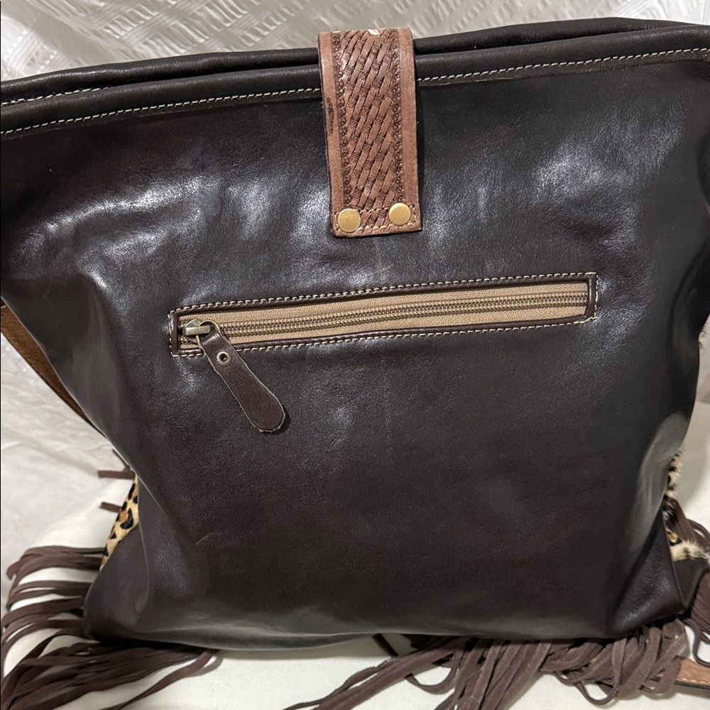Myra Bag Leopard Print tooled leather crossbody - Picture 6 of 7